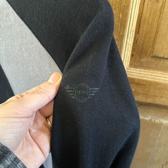 Mini‎ Cooper Black Gray Pullover Sweatershirt Colorblock S / M (READ!) - Picture 6 of 11